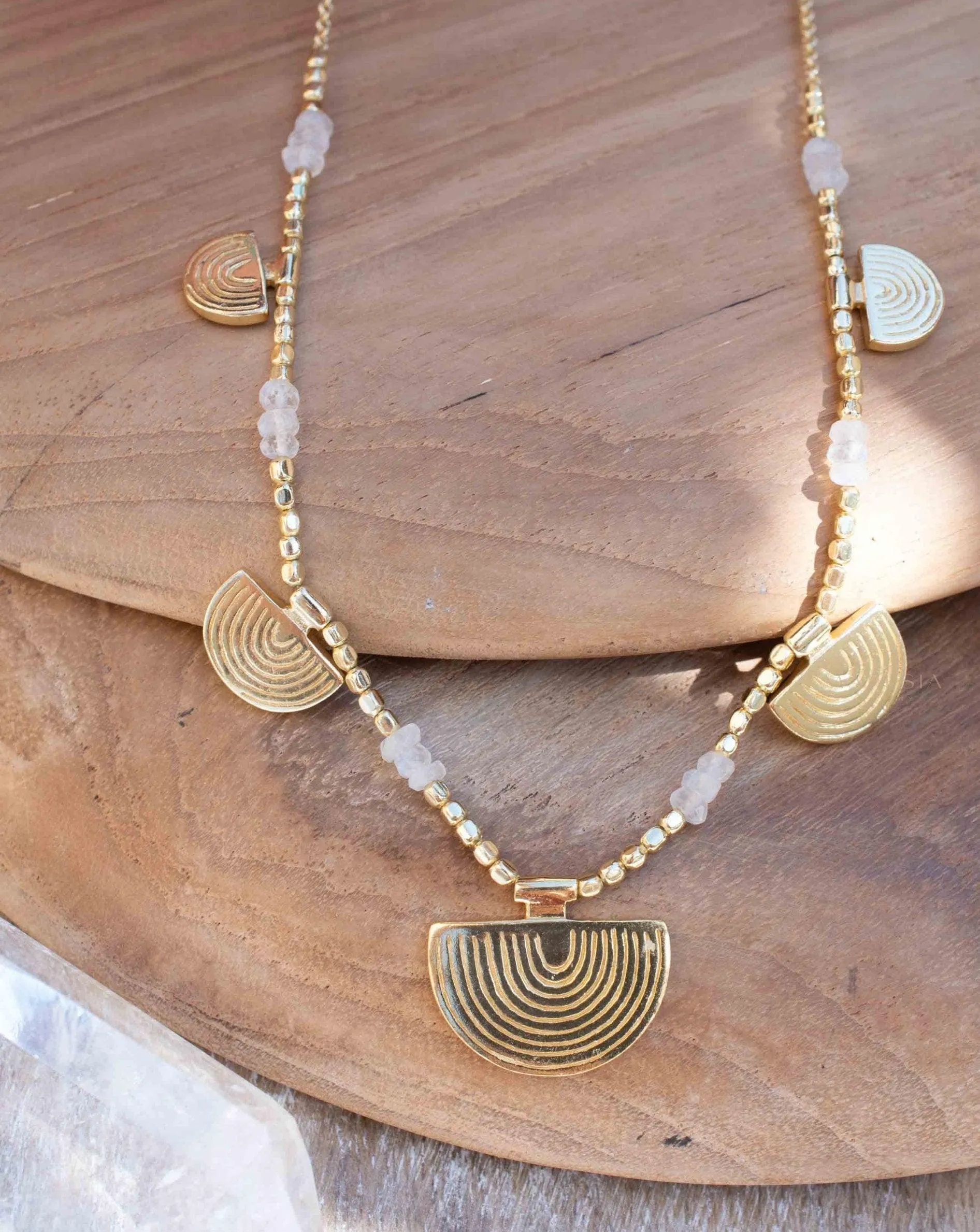 Moonstone Necklace ~ Gold Plated 18k ~ MN138