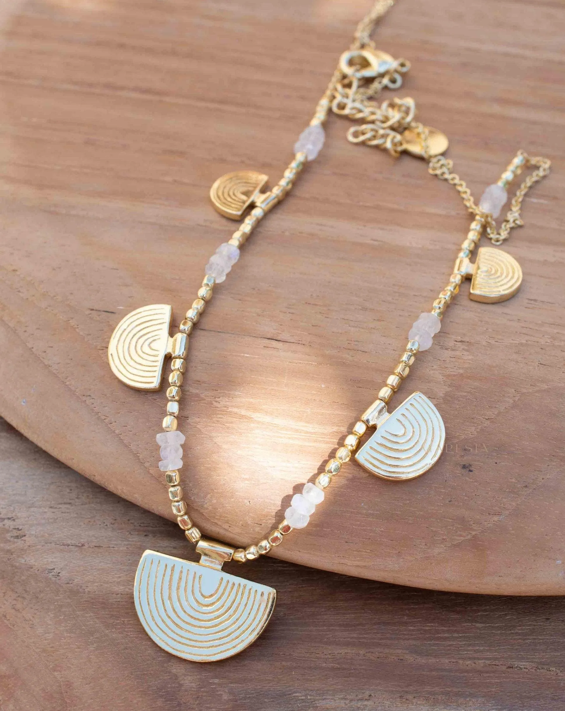 Moonstone Necklace ~ Gold Plated 18k ~ MN138