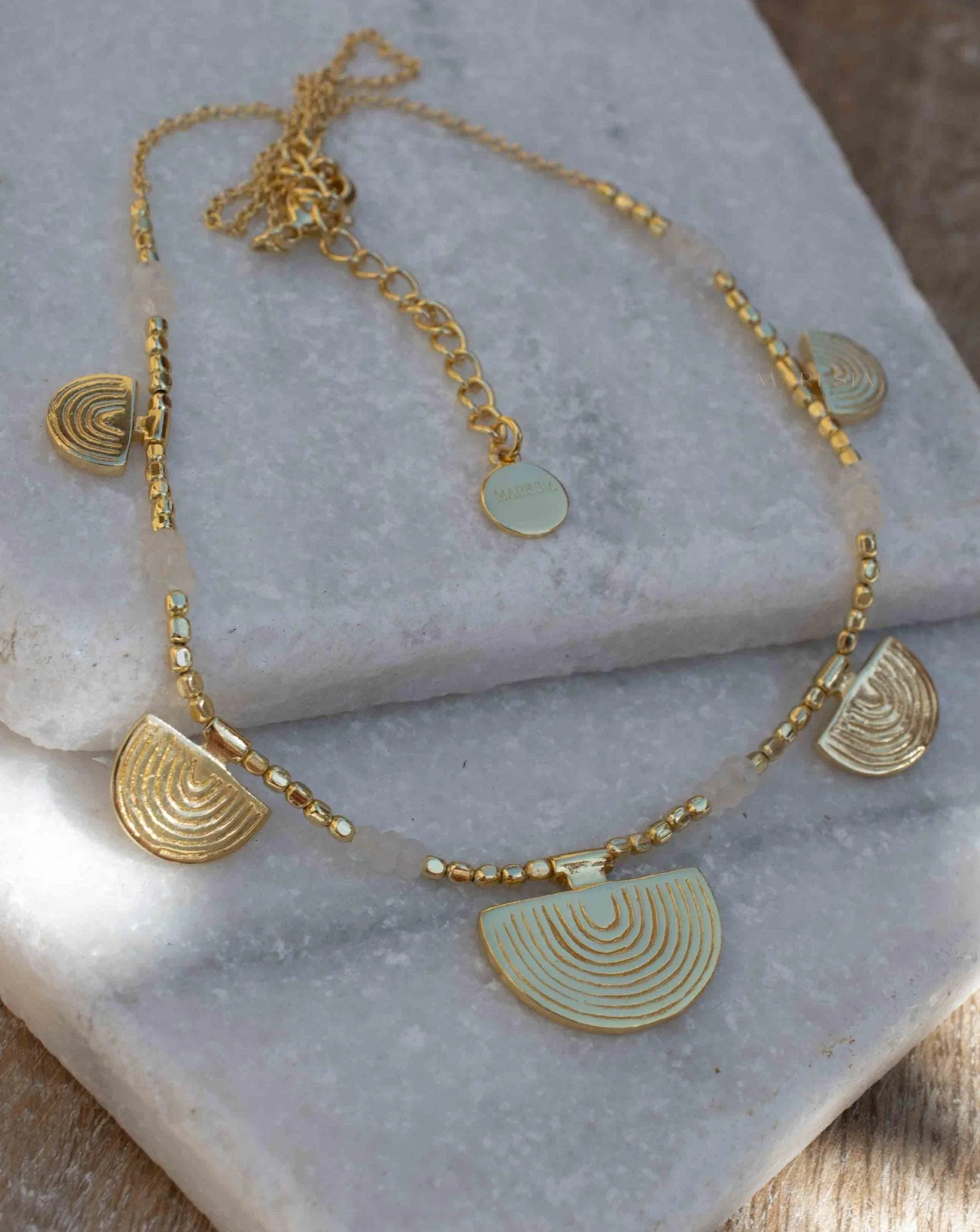 Moonstone Necklace ~ Gold Plated 18k ~ MN138