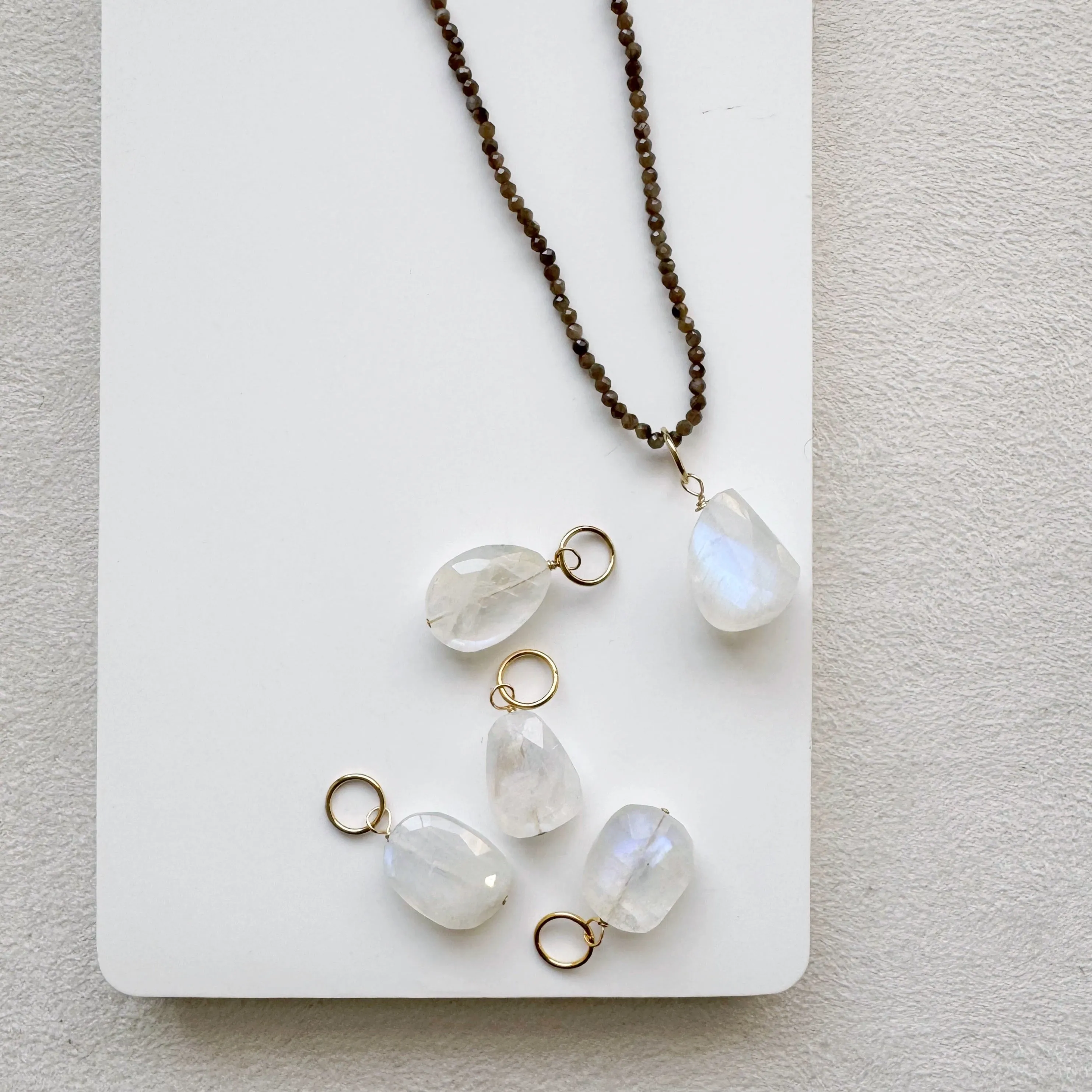 Moonstone Nugget Bijou Charm