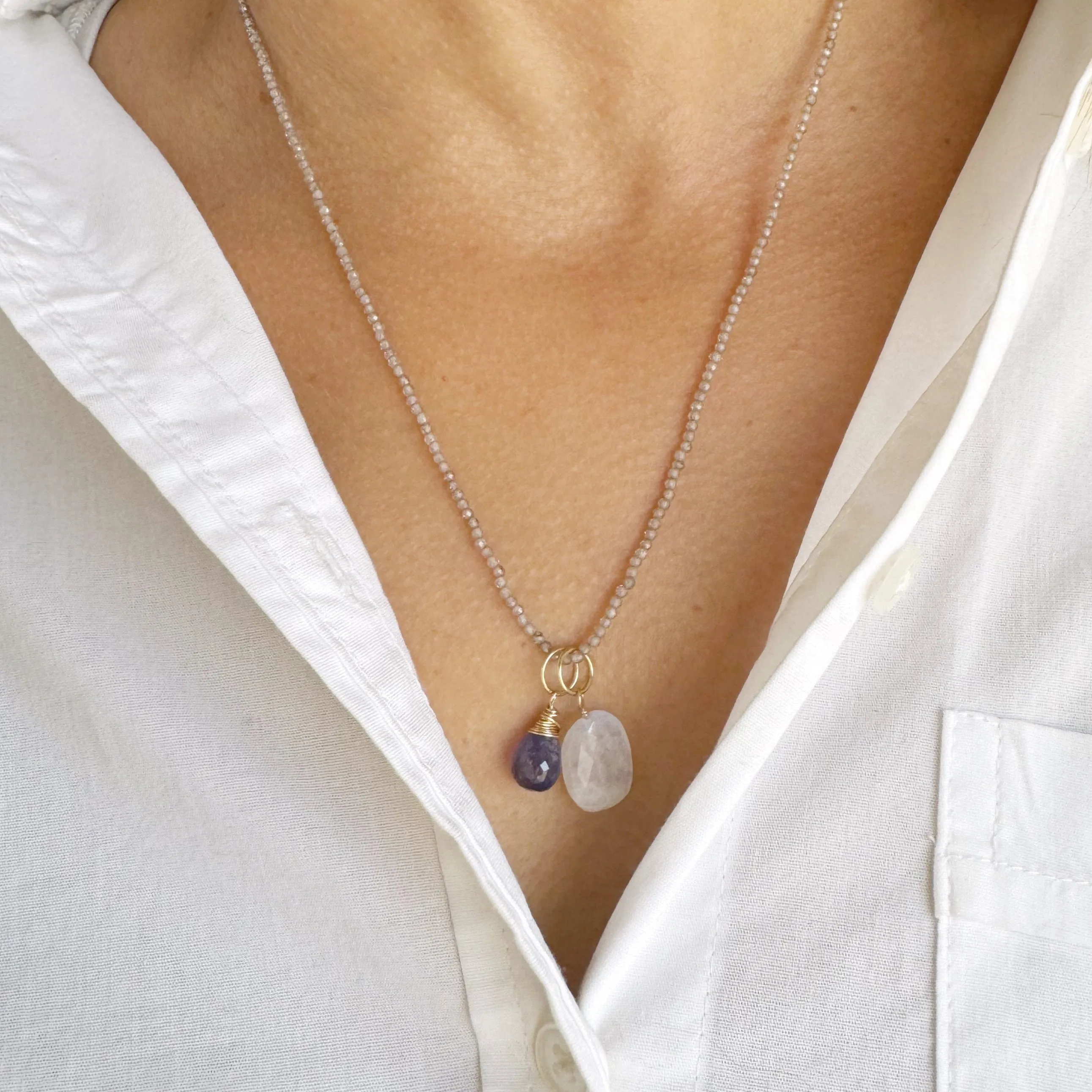 Moonstone Nugget Bijou Charm