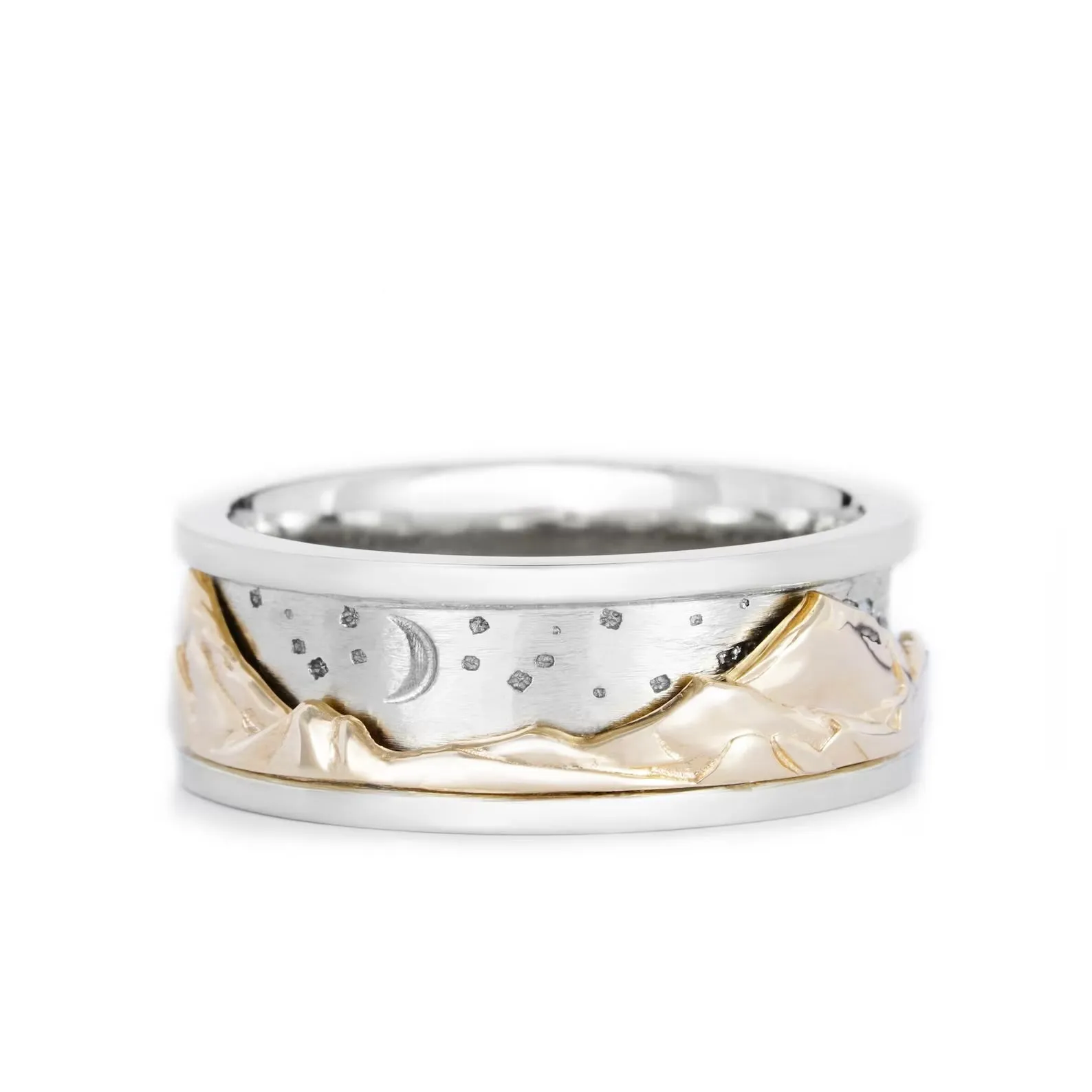 Mountain, Sun, & Moon Spinner Ring