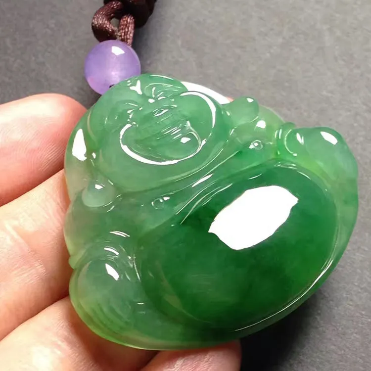 Natural Jade Pendant Jadeite Buddha Pendant PT213