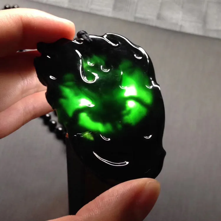 Natural Jade Pendant Jadeite Dragon Pendant PT240