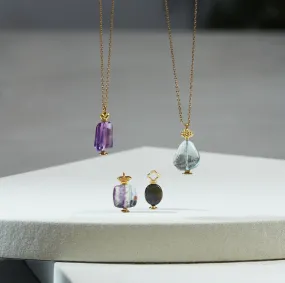 Natural Stone Perfume Bottle Necklace
