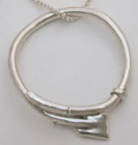 Open Circle Petite Rowing Oar Pendant