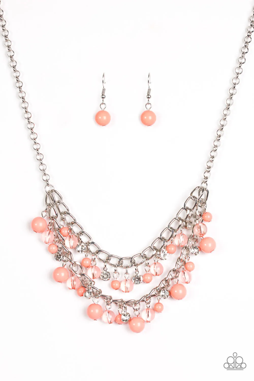 Open Door Jewelry - Bridal Party - Orange Necklace - Paparazzi Accessories