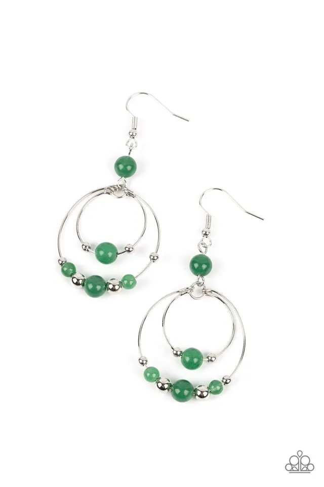 Paparazzi Earring ~ Eco Eden - Green