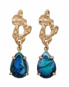 Petite Reef Opal Teardrop Earrings