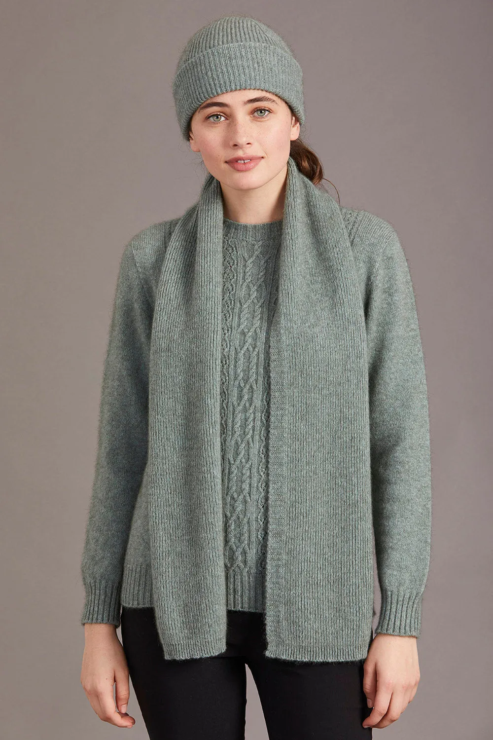 Possum Merino Fine Rib Scarf