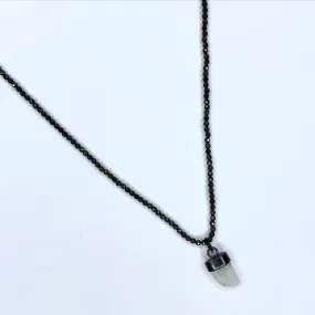 Pyrite Choker with Moonstone Pendant