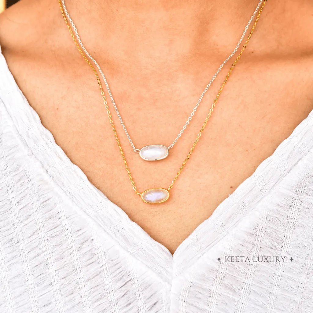 Rainbow Bright - Moonstone Necklace