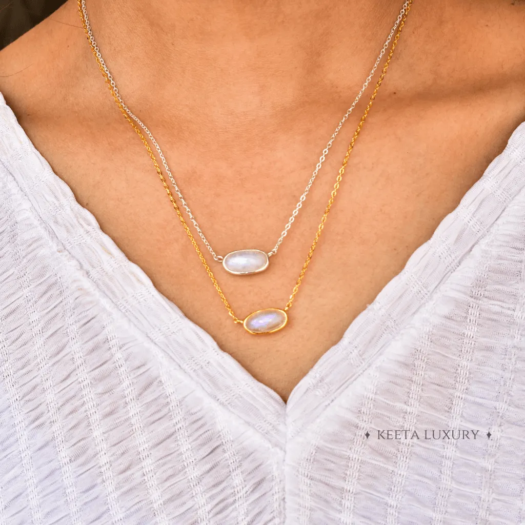 Rainbow Bright - Moonstone Necklace