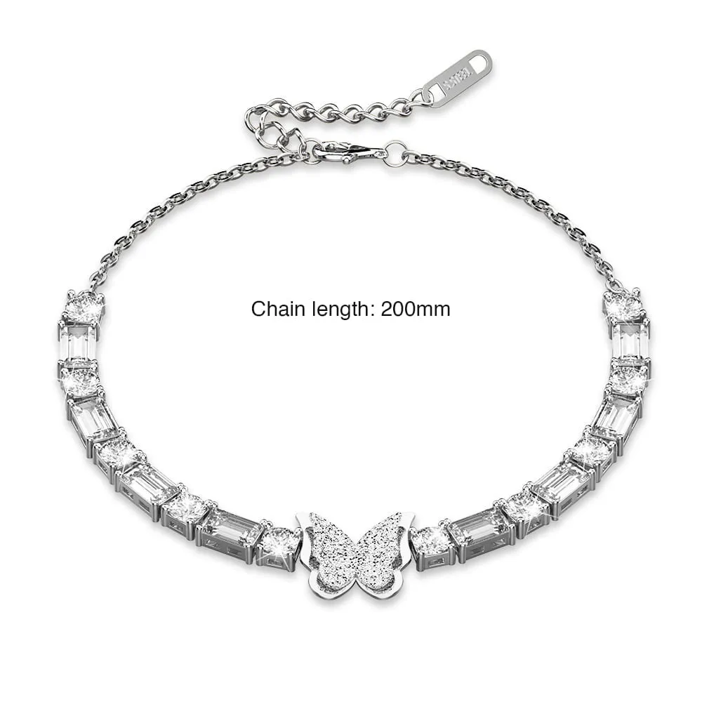 Rosalie Crystal Butterfly Bracelet
