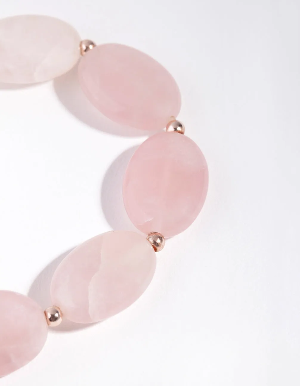 Rose Gold Semi-Precious Large Stone Bracelet