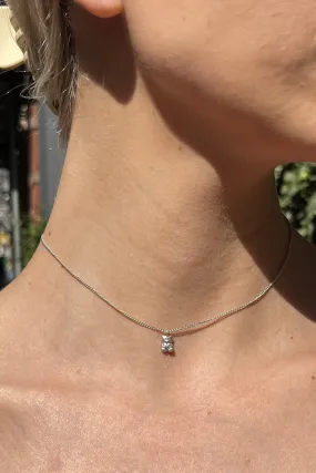 Silver Teddy Bear Choker