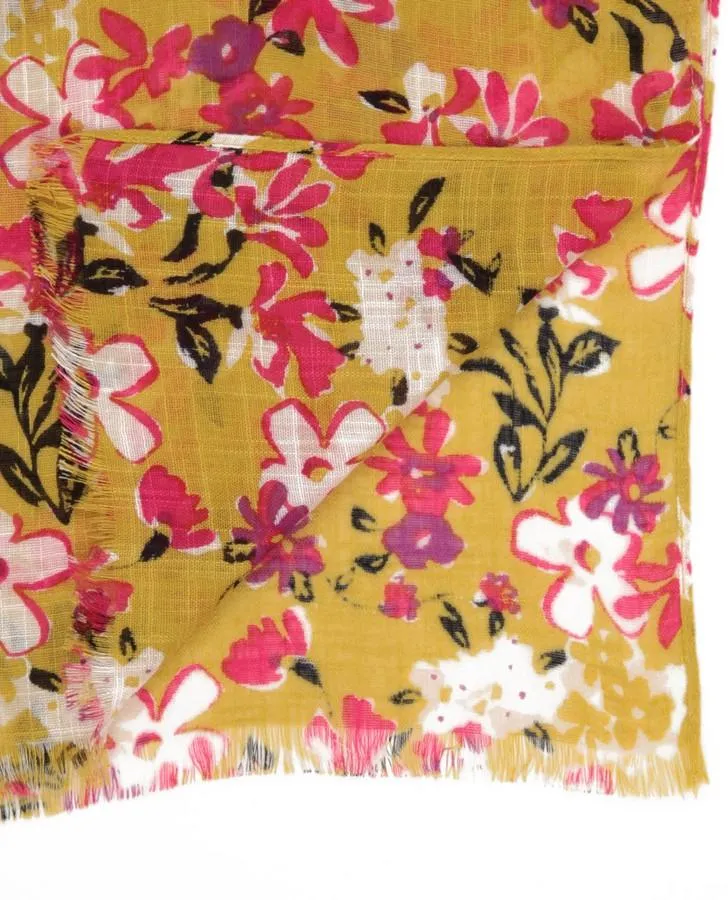 Summer Floral Trailing Scarf