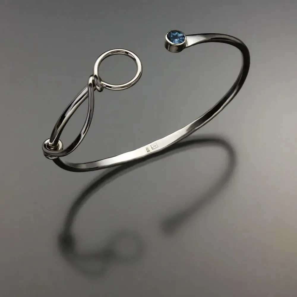 Swiss Blue Topaz Bracelet BRA520TZ Sterling Silver Sterling Silver by John Tzelepis Jewelry