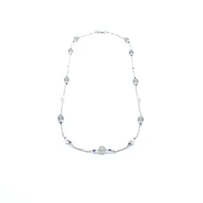 The Nine Grey Moonstone Necklace in Sterling Silver