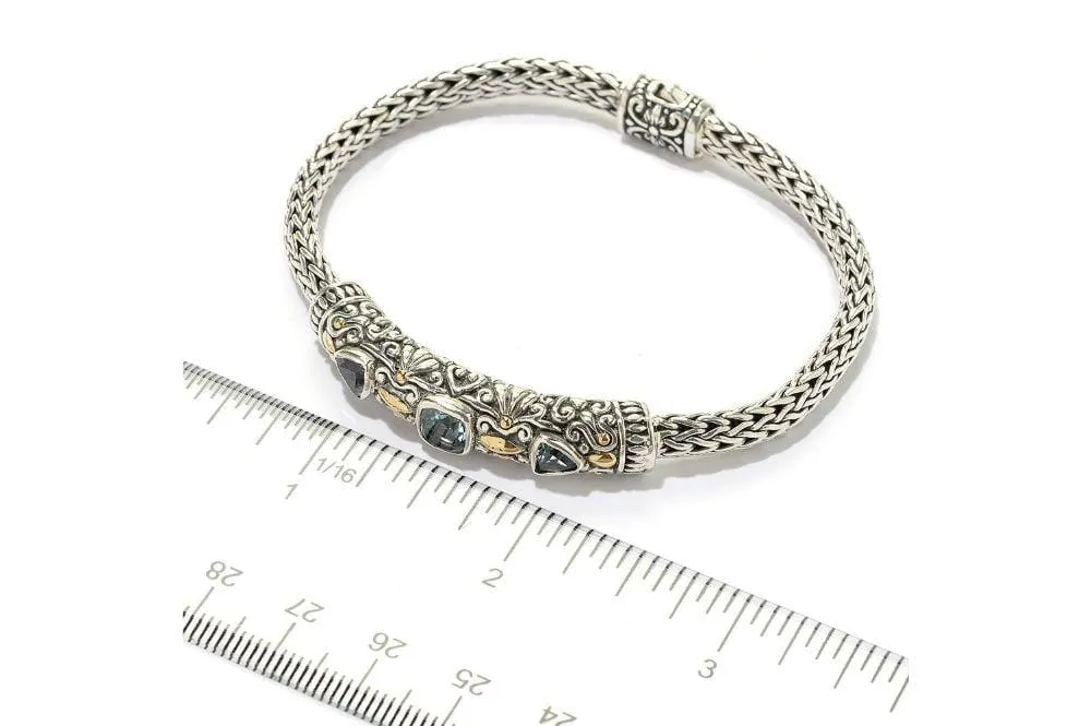 Trifecta Bracelet- Blue Topaz