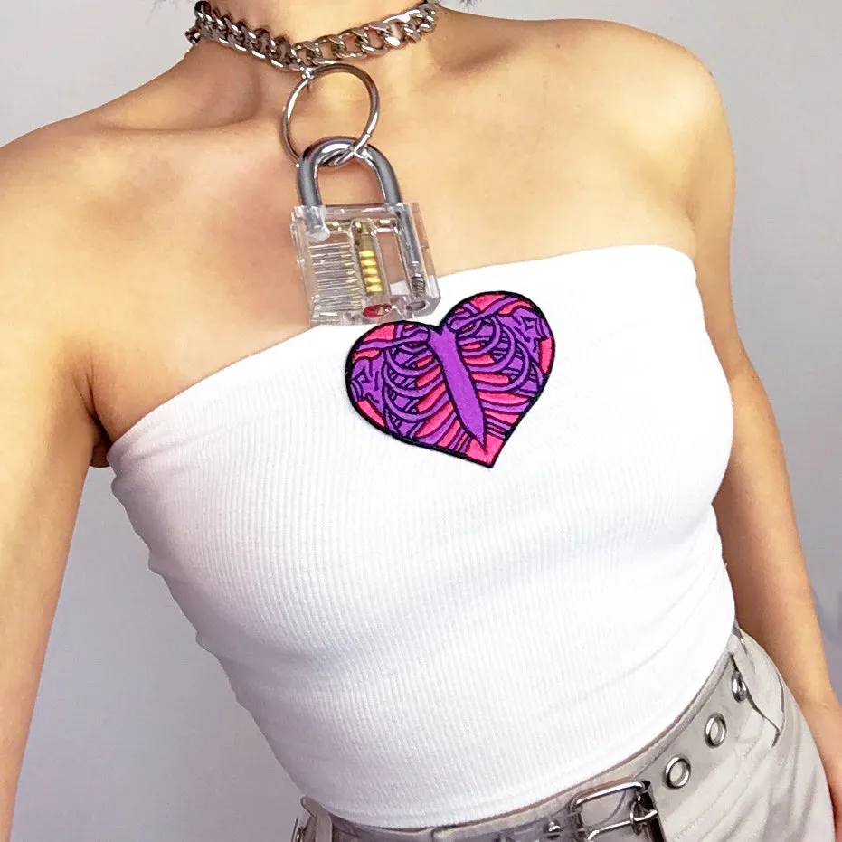 UNISEX SOLID RING SUPER LARGE LOCK SUPER BOLD CHAIN CHOKER LONG NECKLACE