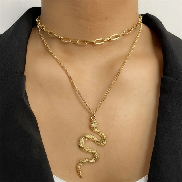 VenusFox Vintage Multi-layer Coin Chain Choker Necklace For Women Gold Silver Color Fashion Portrait Chunky Chain Necklaces Jewelry